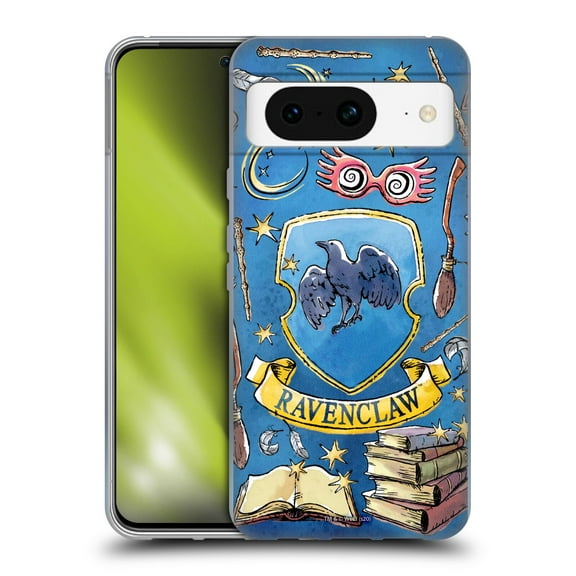 Head Case Designs Officially Licensed Harry Potter Deathly Hallows XIII Ravenclaw Pattern Soft Gel Case Compatible with Google Pixel 8