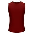 thumbnail image 5 of Virmaxy Men's Solid Color Casual Vest Sleeveless T-Shirt Quick-Dry Bodybuilding Shirts Fitness Athletic Muscle Tee Red XXXL, 5 of 6