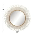 thumbnail image 4 of DecMode 36" x 36" Gold Starburst Wall Mirror with Thin Wire Rods, 4 of 13