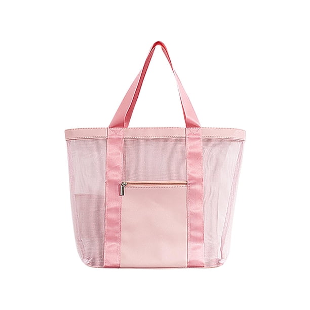Bolso de Playa de Nailon Suave, Molduras, Bolsillos, Protectores Solares, Ropa y Refrigerantes, Plegable, Ideal Piscina y Verano, 33 X 32 X 11 Cm.