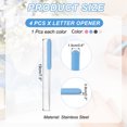 thumbnail image 2 of Uxcell Letter Opener, 4 Pcs Stainless Steel Lightweight Handle Envelope Opener Mail Opener Letter Slitter for Office Home Box Open, 4 Colors, 2 of 6