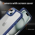 thumbnail image 3 of for iPhone 14 Clear Case, [Not Yellowing] [Military-Grade Drop Protection] Lightweight Slim Transparent Phone Case with Metal Lens Frame for iPhone 14 Shockproof Cover, Darkblue, 3 of 7