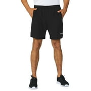 BALEAF Men's 5 inches Running Athletic Shorts with Zipper Pocket Black Size XXL