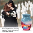 thumbnail image 4 of Fishing Man Small Urns For Human Ashes Adult Female And Male 3 Inch - Blue Keepsake Urns For Father And Mother Remains - Orange Memorial Urn For Human Ashes Adult Men, 4 of 7