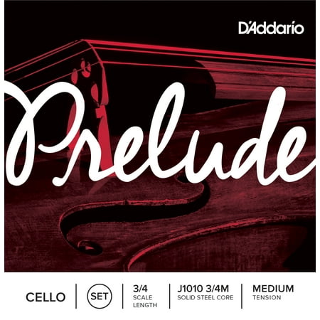 D'Addario Prelude Cello String Set, 3/4 Scale, Medium Tension