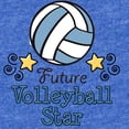 thumbnail image 2 of CafePress - 2 Volleyballfutureblue - Cute Infant Baby Football Bodysuit, 2 of 3