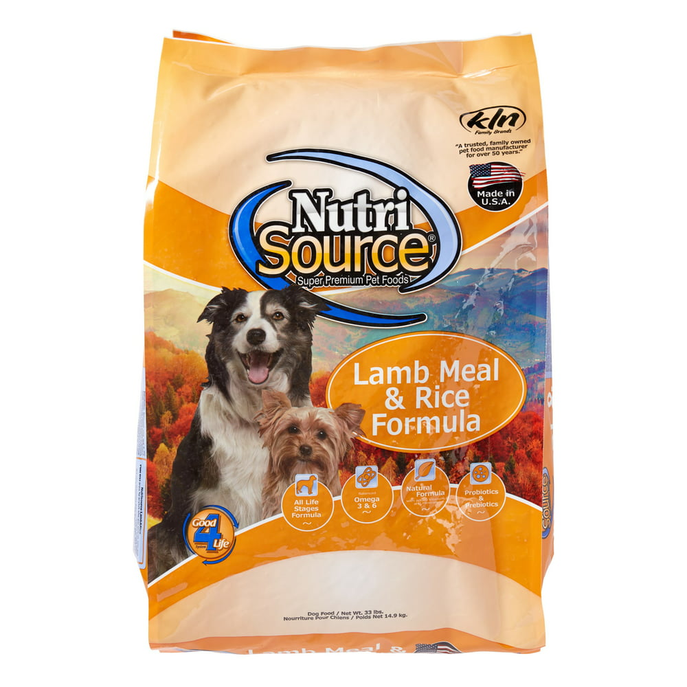 NutriSource Lamb Meal & Rice Formula Dry Dog Food, 33 lb - Walmart.com
