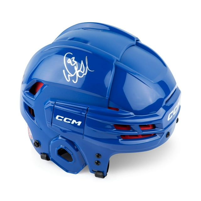 Casque de Hockey Bleu Royal Doug Gilmour Signé