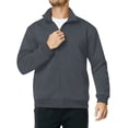 thumbnail image 6 of Jinhomg Mens Fleece Full Zip Up Sweatshirt Casual Mock Neck Jacket Sweatshirts No Hood Lightweight Cardigan Coats with Pockets, 6 of 7
