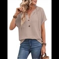 thumbnail image 1 of Sudadera Ligera de Verano para Mujer, de Punto, con Cordón Ajustable, con Capucha y Mangas , Color Caqui, Talla L, 1 of 8