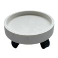 thumbnail image 2 of Flower Pot Tray Wheels Round Shape Removable Rotating Wheels Plant Stand for Balcony White 22, 2 of 4