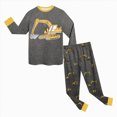 thumbnail image 5 of TOWED22 Toddler Baby Boy Fall Clothes Color Block Pockets Crew Neck Long Sleeve Sweatshirt Pants 2 Pcs Outfits Size:7-8 Y,Color:Grey, 5 of 7