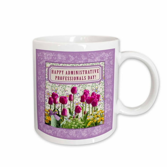 3drose, Administrative Professionals Day, Watering Can, Colorful Flowers, 15oz Mug
