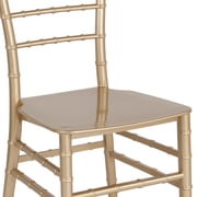 Flash Furniture Hercules Series Adult Size Resin Stacking Chiavari Chair, Gold