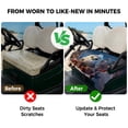 thumbnail image 4 of Golf Cart Seat Covers for 2 Seater, Christmas Owl Soft Microfiber Cart Seat Towel Blanket, Xmas Tree Blue Christmas Balls Absorbent Breathable Non Slip Bench Seats Protector for Golf Course 51"x31", 4 of 9