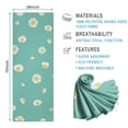 thumbnail image 2 of Teal Daisy Flower Yellow Centers Pattern Hot Yoga Mat Towel Non Slip for Hot Yoga - Quick-Drying Yoga Mat Cover with 4 Corner Pockets with Travel Bag - Hot Yoga Towel Non Slip 74"x26", 2 of 6