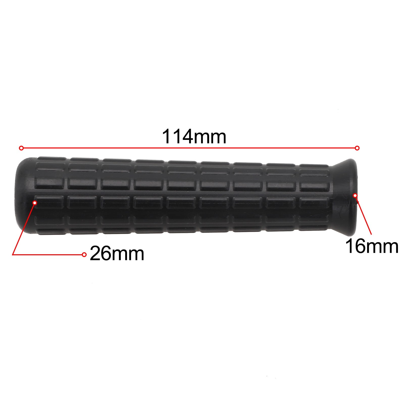 2Pcs Wheelbarrow Handles Rubber Round Tubes Anti-Skid Shock Absorption Rubber Sleeve Weatherproof Replacement Handle Tool Parts 114 X 16mm