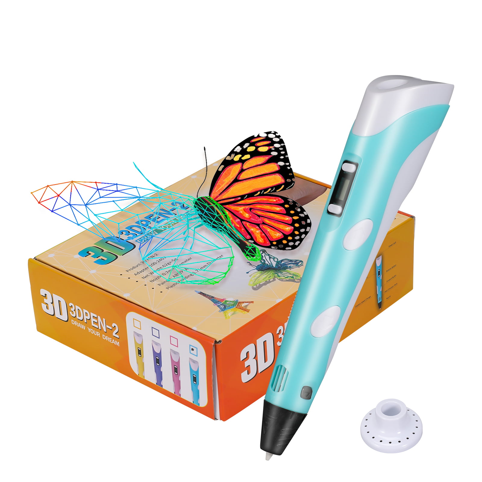 Elegant Choise 3D Pen for Kids and Adults Newest Low Temperature 3D Printing Pen with PCL Filaments for Model Making Arts and Gifts