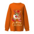 thumbnail image 5 of Chandail en Molleton de Noël pour Femmes 2023 Mode Manches Longues Col Rond Imprimé de Noël Hauts Amples Blouse Chandails en Molleton en Solde, 5 of 5