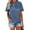 A-Blue, variant on XCHQRTI Mountain Heartbeat Tshirt Graphic Tees Women Ladies Tee Shirts Short Sleeve