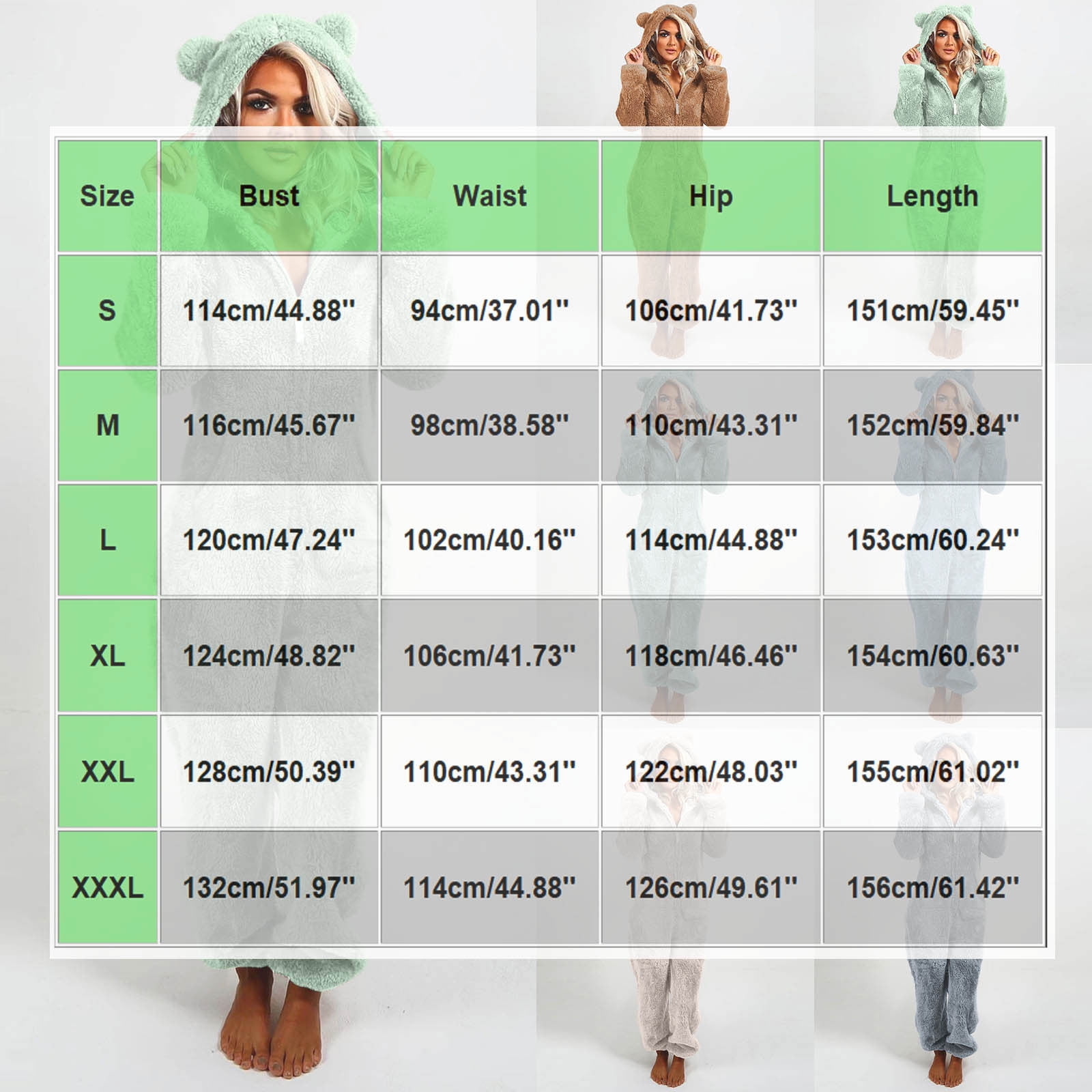 FNFYFH Fleece Onesie Pajamas for Women Fuzzy Sherpa Hooded Romper One Piece Winter Sleepwear Flannel Pajama Jumpsuit