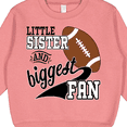 thumbnail image 3 of Inktastic Little Sister and Biggest Fan Football Player Toddler Sweatshirt, 3 of 4