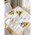 thumbnail image 5 of Gnomes Sunflower Placemats Set of 6, Bees Branches Floral Farmhouse Placemats for Dining Table, Place Mats for Kitchen Tabletop, Waterproof Wipeable Dining Table Mats Set, 5 of 9