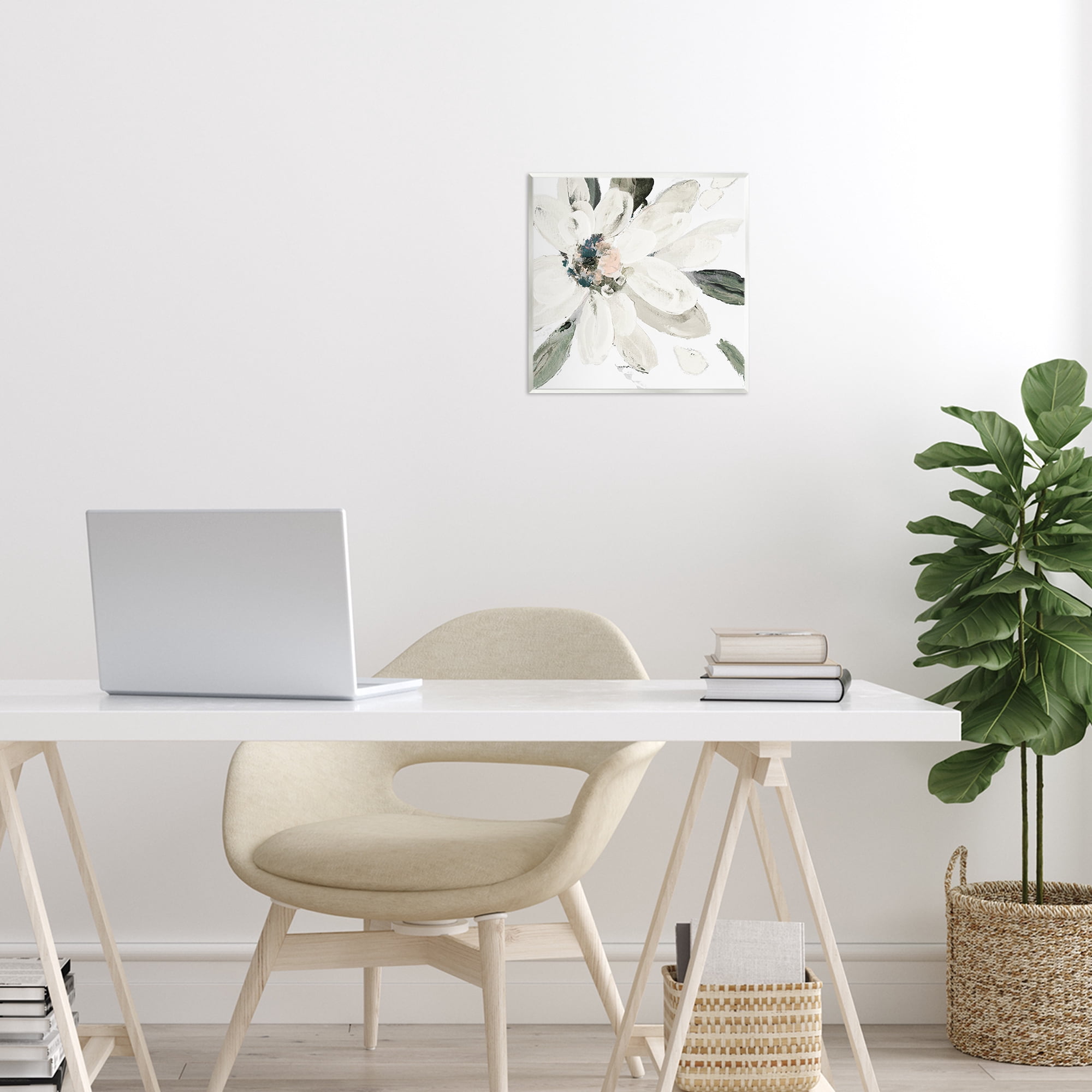 Stupell Industries Naturally Blooming White Flower Wall Plaque Art, design by Lanie Loreth
