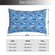thumbnail image 2 of Fotbe Blue Fish Funda de Almohada Decorativa Estilo Occidental, Lujo en Algodón, Fundas para Almohadas King, Cojín Estampado para Decoración del Hogar-14"x20", 2 of 6