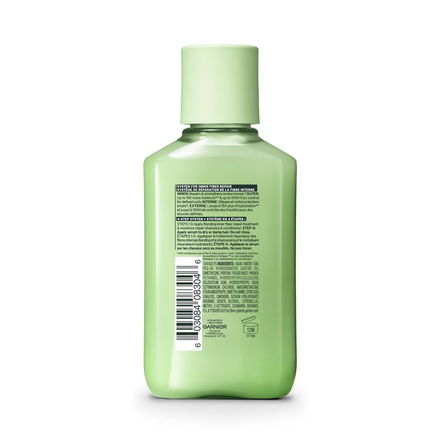 Garnier Fructis Hair Fillers + Acide Hyaluronique Sérum Sans Sulfates Réparateur Hydratant, pour Cheveux Bouclés & Ondulés, jusqu'à 15X plus Humides & 100 heures de Contrôle des Frisottis, 111ml Hydrate les cheveux bouclés