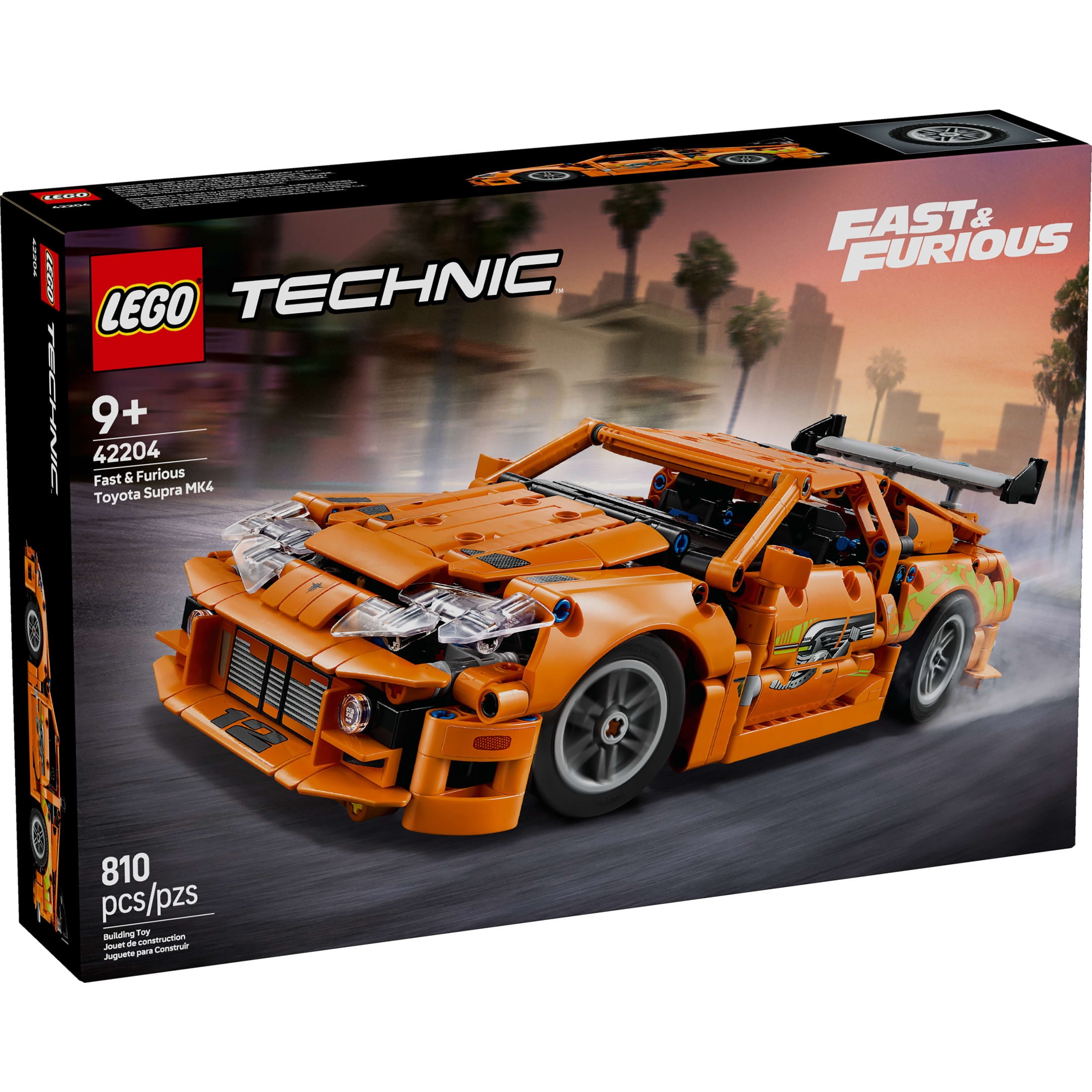 LEGO Technic Fast and Furious Toyota Supra MK4 Building Kit- Toy Car for Kids, Boys, and Girls, Ages 9+ - Gift for Birthdays - Realistic Engineering Details - 42204