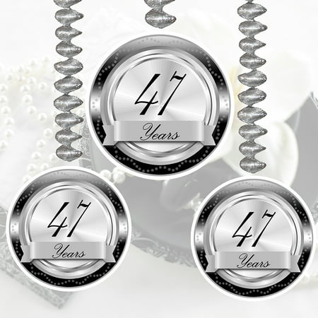 47 YEARS CLASSY BLACK DANGLER (3 COUNT) by Partypro