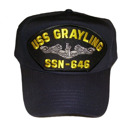 USS GRAYLING SSN-646 with Enlisted Silver Dolphins HAT - Veteran Owned Business