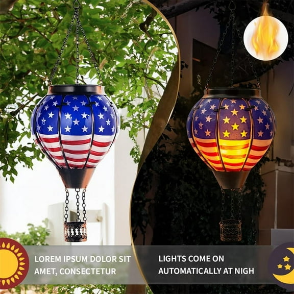 Solar Hot Air Balloon - Solar Lanterns Outdoor Hanging Waterproof for Garden Yard Patio Farmhouse Decoration