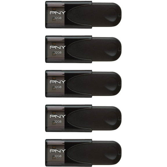 PNY Attaché 4 32GB USB 2.0 Flash Drive, 5-Pack