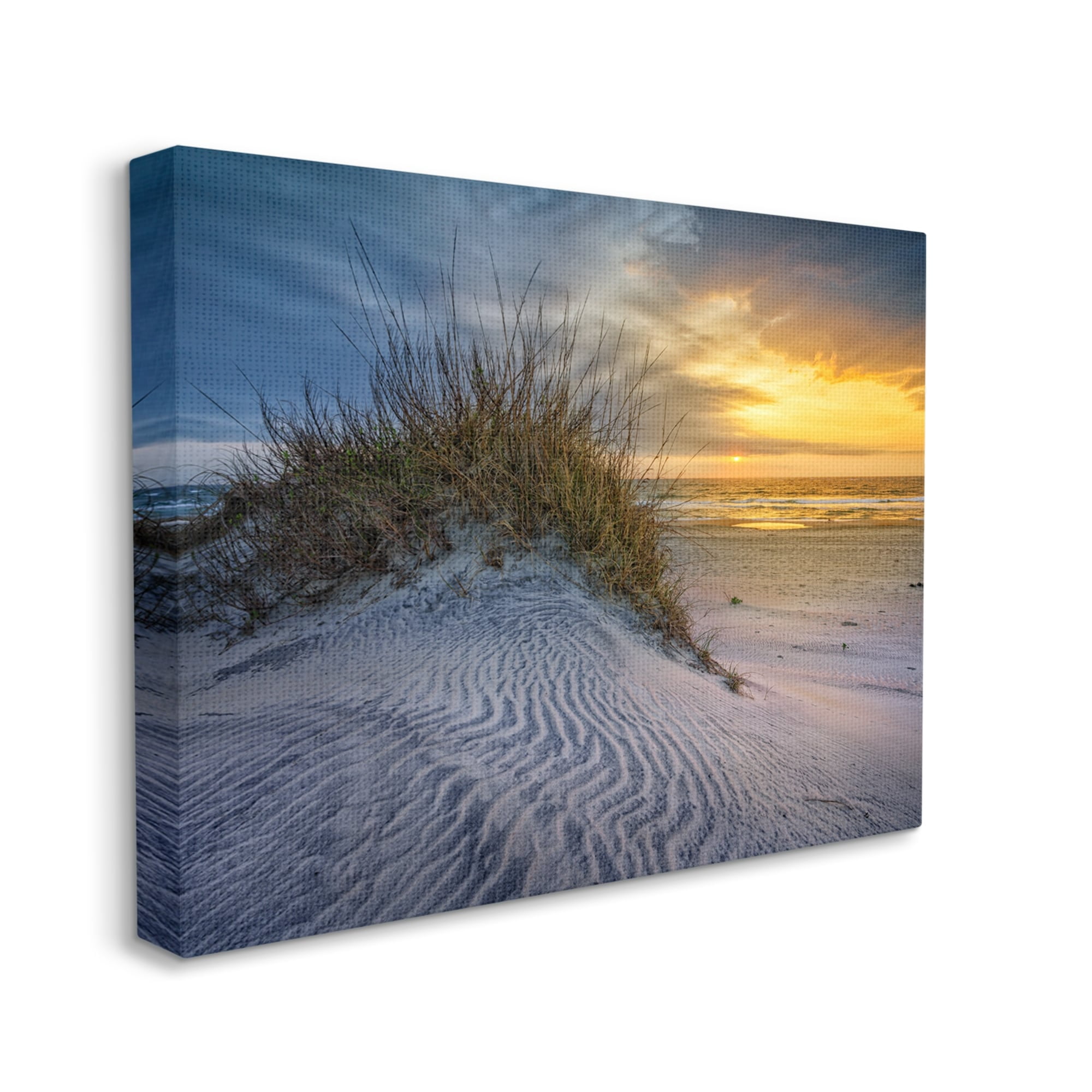 Stupell Beach Sand Dunes Vivid Sunrise Landscape Photography Gallery Wrapped Canvas Print Wall Art