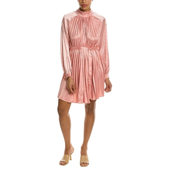 Beulah womens  Accordion Pleated Mini Dress, os, Pink