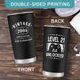 thumbnail image 4 of 21st Birthday Gifts for Him, Gift for 21 Year Old Male, 21 Year Old Birthday Gifts for Men, Vintage 2004 Cheers To 21 Years, Turning 21 Bday Gift for Boy 20oz Tumbler, 4 of 6
