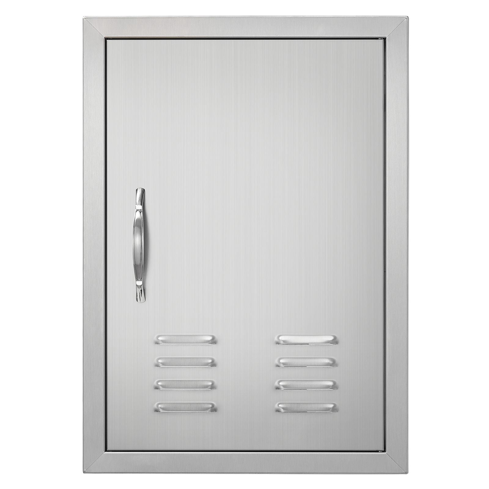 Stainless Steel BBQ Access Door 24x17 Inch with Louvred Vents, Reversible Hinge, for Outdoor Kitchen Island