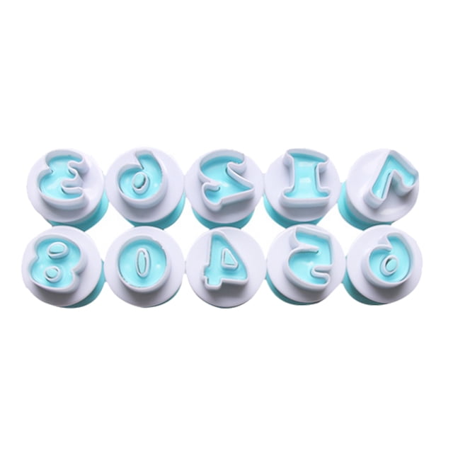 Injueey 26 Uds letras mayúsculas/letras minúsculas/10 Uds números molde para galletas molde para hornear pasteles cortador de alfabeto Decoración Herramientas y accesorios para hornear 3 Injueey JJ24140-03