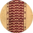 thumbnail image 1 of Ahgly Company Indoor Round Abstract Brown Modern Area Rugs, 7' Round, 1 of 4