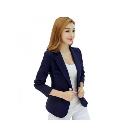 - Lavaport Women One Button Slim Casual Business Blazer Suit Jacket Coat Outwear