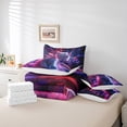 thumbnail image 4 of YST 3D Kitten Comforter Set, 7-Piece Queen Bedding Set, Rainbow Gradient Line, Modern Abstract, Glowing Polka Dots, 4 of 4