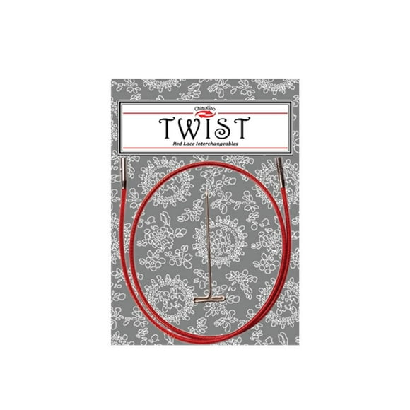 Cable para aguja de tejer ChiaoGoo Twist ROJO 75 cm pequeño
