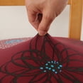 thumbnail image 3 of Fundas de asiento de silla estampadas elásticas con fundas de cojín de asiento elásticas para comedor, oficina (flor, paquete de 6), 3 of 5
