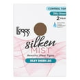 thumbnail image 3 of L'eggs Women's Silken Mist Silky Leg Sheer Tights Wicking Cool Comfort® Control Top Sheer Toe, 2 Pair, Size Q+ Sun Beige, 3 of 7