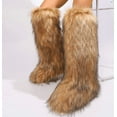 thumbnail image 3 of Women's Knee-High Winter Boots with Plush Faux Fur Top, Round-Toe Flat Design for Ultimate Warmth, Indoor & Outdoor Comfort, 3 of 5