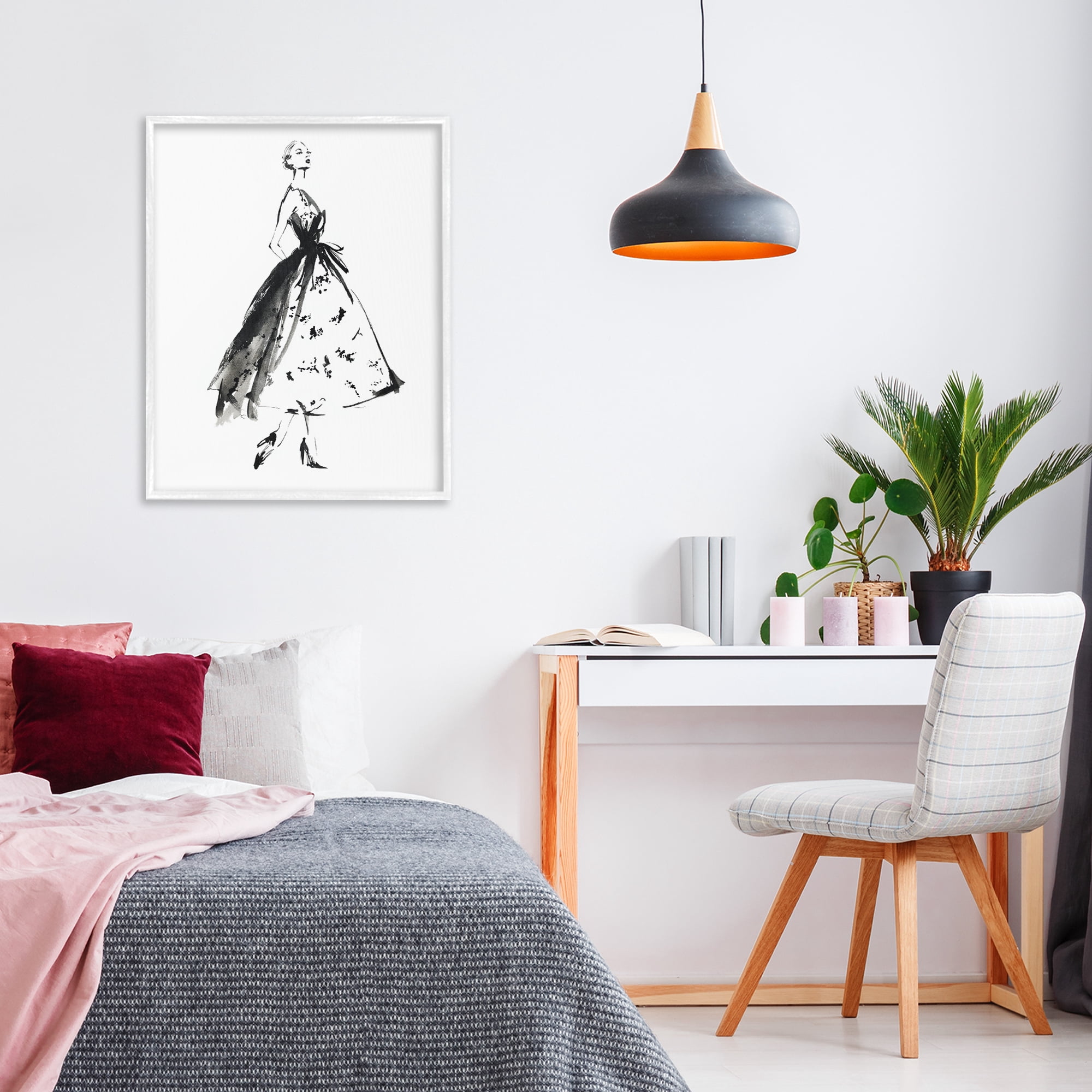 Stupell Industries Ethereal Couture Contour White Framed Giclee Art, design by Svetlana Aleynikova