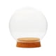 thumbnail image 2 of 2xDia 12cm Cubierta de Pantalla de Flores Cúpula de Tarro de Campana Y Base de Madera Sunnimix Recipiente para terrario con base, 2 of 8