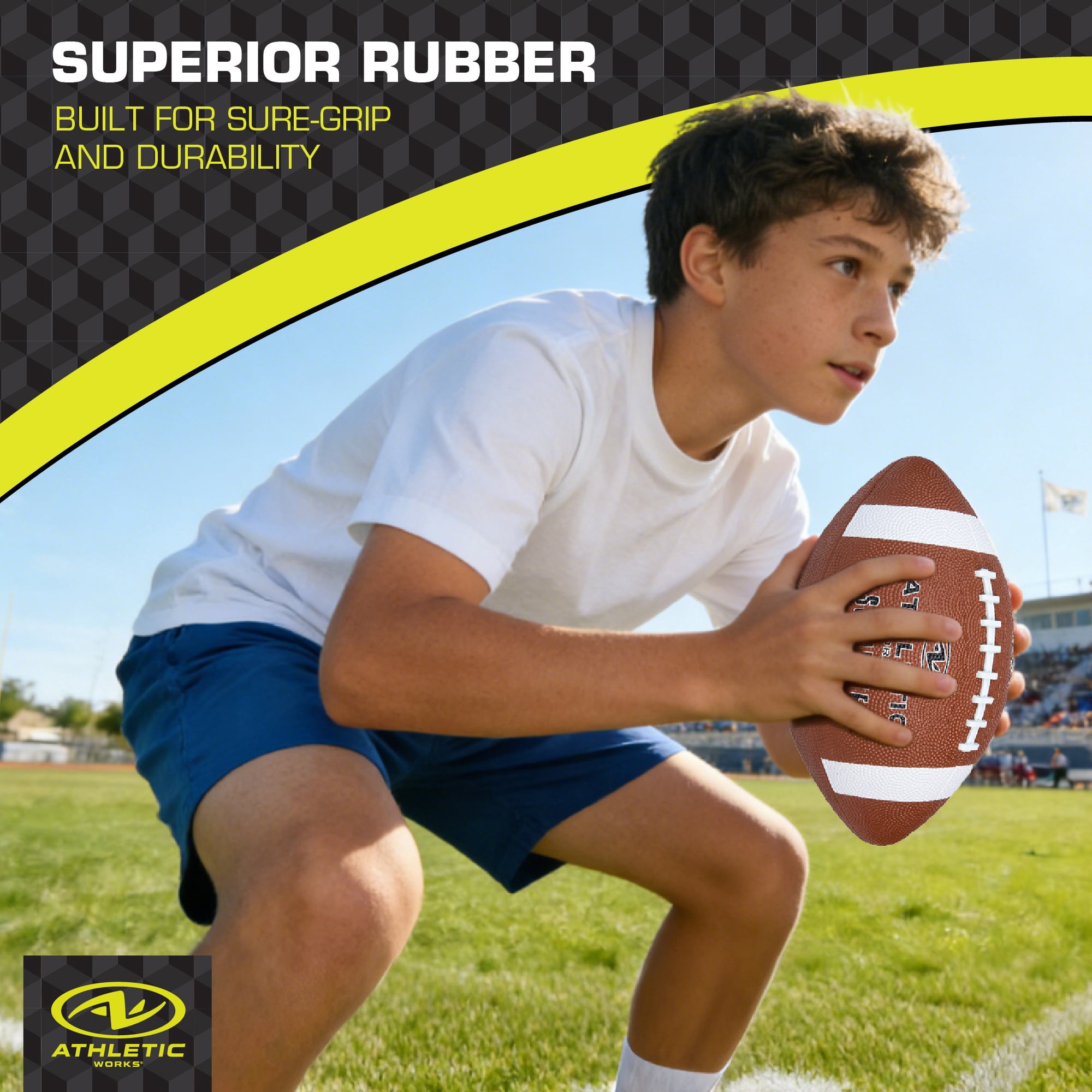 (2 pack) Athletic Works Scramble Series Football - Junior for Players 9 Years and Up